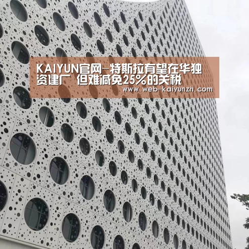KAIYUN官网-特斯拉有望在华独资建厂 但难减免25%的关税(图1) 开云入口