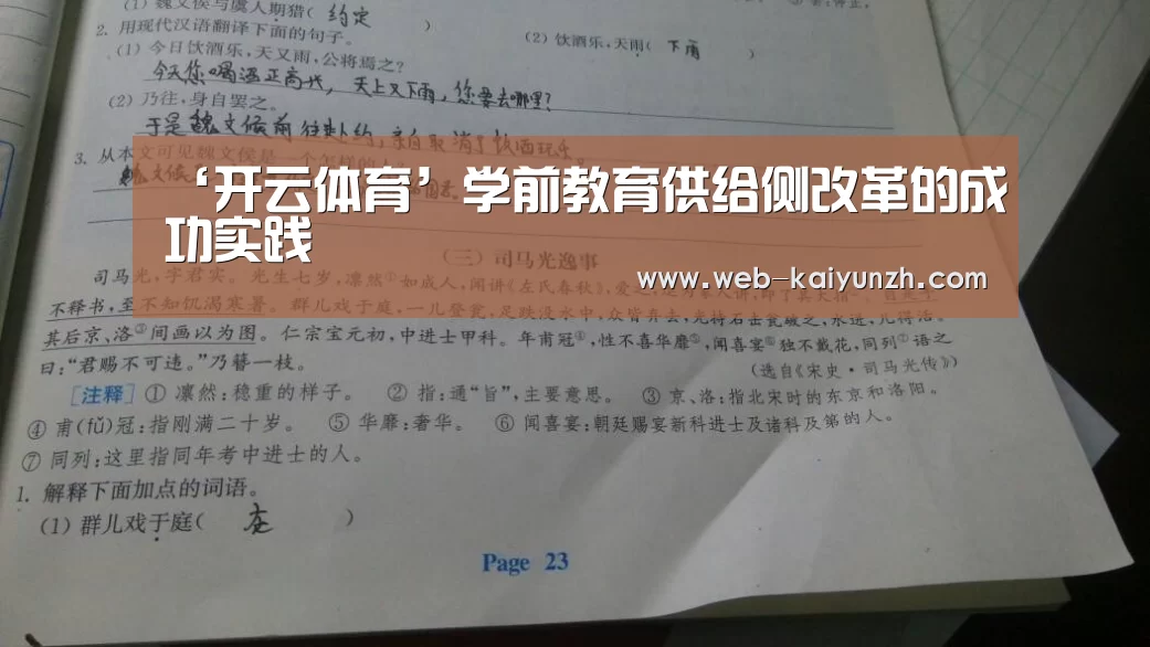 ‘开云体育’学前教育供给侧改革的成功实践(图1) 开云体育